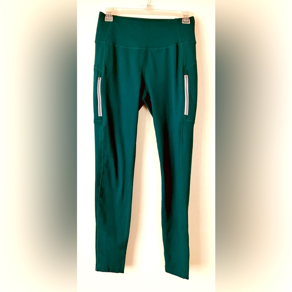 Mondetta Performance Luxury Yoga/Running Pants, Sz. S, Green, Side Pockets